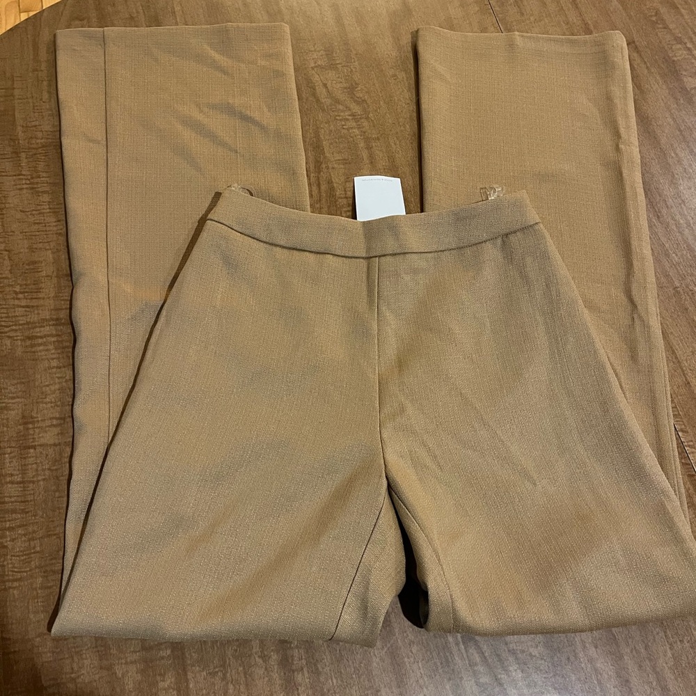 entro Camel Wide-Leg High-Rise Trousers